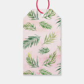Waterverf Tropical Wedding Dank u Cadeau Labels Cadeaulabel (Achterkant)