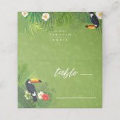 Waterverf Tropical Wedding Table Green ID577 Plaatskaartje (Buitenkant ongevouwen)