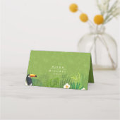 Waterverf Tropical Wedding Table Green ID577 Plaatskaartje (Achterkant)