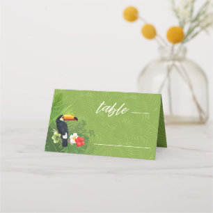 Waterverf Tropical Wedding Table Green ID577 Plaatskaartje