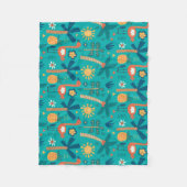 Waterverf Tropicana Fleece Deken (Voorkant)