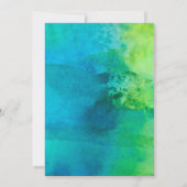 Waterverf Tropics Floral Chic Destination Wedding Kaart (Achterkant)