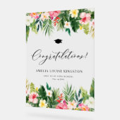 Waterverf Tropisch Afstuderen gefeliciteerd Acryl Bord (Hoek)