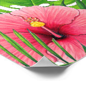 Waterverf tropisch Afstuderen Luau Welkom Poster (Hoek)