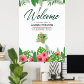 Waterverf tropisch Afstuderen Luau Welkom Poster (Thuiskantoor)