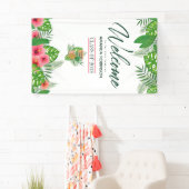 Waterverf tropisch Afstuderen Luau Welkom Spandoek (Insitu)