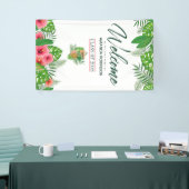 Waterverf tropisch Afstuderen Luau Welkom Spandoek (Beurs)