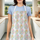 Waterverf Tropisch anananassepatroon regenboog Schort