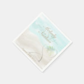 Waterverf Tropisch Beach Wedding Paper Napkins Servetten (Hoek)