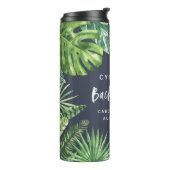 Waterverf tropisch blad bachelorette thermosbeker (Gedraaid links)