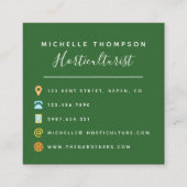 Waterverf tropisch blad gepersonaliseerd vierkante visitekaartje (Achterkant)