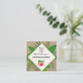 Waterverf tropisch blad gepersonaliseerd vierkante visitekaartje (Staand voorkant)