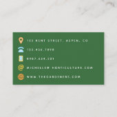 Waterverf tropisch blad gepersonaliseerd visitekaartje (Achterkant)