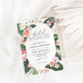 Waterverf Tropisch Bloemen Vrijgezellenfeest Kaart