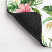 Waterverf Tropisch Bloempatroon Gepersonaliseerd Muismat (Hoek)