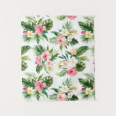 Waterverf Tropisch Bloempatroon Wandtapijt Wandkleed (Voorkant)