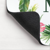 Waterverf tropisch botanisch baarmoedermonogram muismat (Hoek)