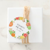 Waterverf Tropisch Citrus Baby shower Bedankjes Labels (In situ)