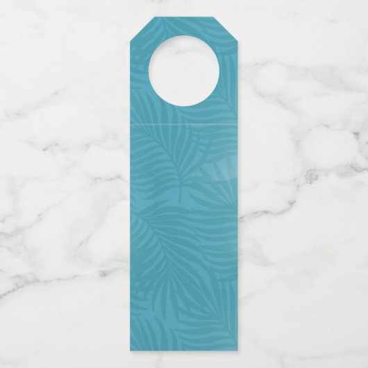 Waterverf Tropisch Dank u Blauwgroen ID577 Flessenhanger (Achterkant)