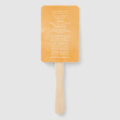 Waterverf Tropisch Floral Beach Wedding Programme Handwaaier (Achterkant)