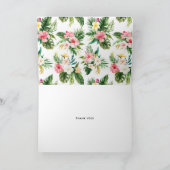 Waterverf Tropisch Floral Lijst Dank u wel Bedankkaart (Binnen)