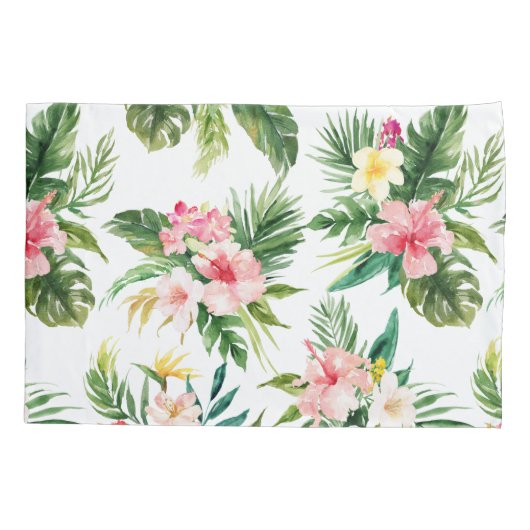 Waterverf Tropisch Floral Pattern Hoesje Kussensloop (Achterkant)
