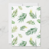 Waterverf Tropisch Floral Virtueel Vrijgezellenfee Kaart (Achterkant)