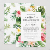 Waterverf Tropisch Floral Virtueel Vrijgezellenfee Kaart (Voorkant / Achterkant)