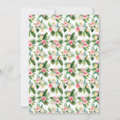 Waterverf Tropisch Flowers Summer Baby shower Kaart (Achterkant)
