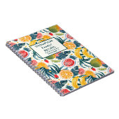 Waterverf tropisch fruit gepersonaliseerd recept notitieboek (Rechterzijde)