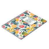 Waterverf tropisch fruit gepersonaliseerd recept notitieboek (Linkerzijde)