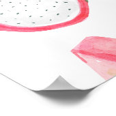 Waterverf tropisch fruit, ijsmotief. poster (Hoek)