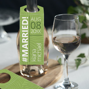 Waterverf Tropisch #Gehuwd Groene ID577 Flessenhanger