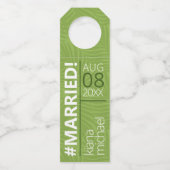 Waterverf Tropisch #Gehuwd Groene ID577 Flessenhanger (Voorkant)