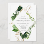 Waterverf Tropisch Geometrisch strand Weddenschap Kaart (Voorkant / Achterkant)