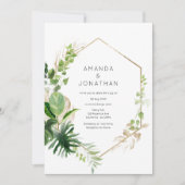 Waterverf Tropisch Geometrisch strand Weddenschap Kaart (Voorkant)