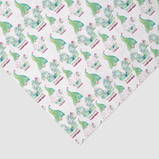 Waterverf Tropisch gnoomkostuum Tissuepapier (Detail)