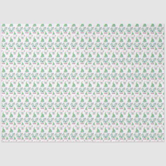 Waterverf Tropisch gnoomkostuum Tissuepapier (Voorkant)