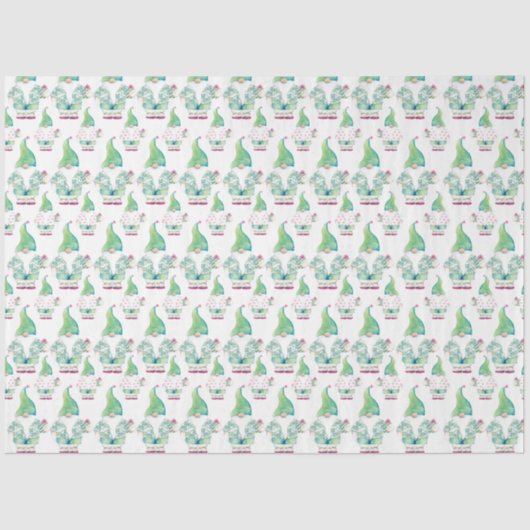 Waterverf Tropisch gnoomkostuum Tissuepapier (Voorkant)