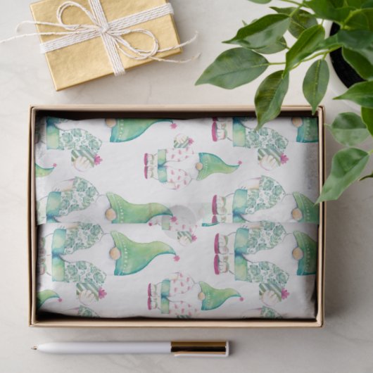 Waterverf Tropisch gnoomkostuum Tissuepapier (Geschenk)