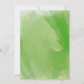 Waterverf Tropisch groen handpalm springt bruiloft Kaart (Achterkant)
