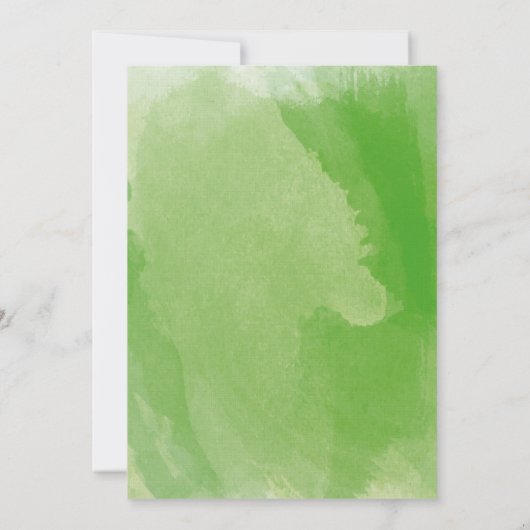 Waterverf Tropisch groen handpalm springt bruiloft Kaart (Achterkant)