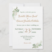 Waterverf Tropisch Groen Monstera trekt bruiloft u Kaart (Voorkant)