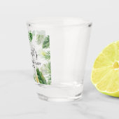 Waterverf Tropisch groen vrijgezellenfeest Shot Glas (Rechts)