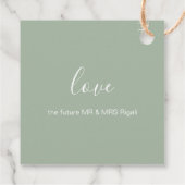 Waterverf Tropisch Groene Favorietlabels Bedankjes Labels (Achterkant)