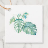 Waterverf Tropisch Groene Favorietlabels Bedankjes Labels (Voorkant)