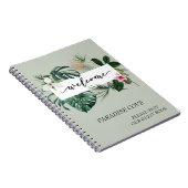 Waterverf Tropisch Home Rental Guest Book Notitieboek (Rechterzijde)