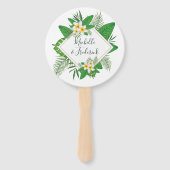 Waterverf tropisch huwelijk handwaaier (Voorkant)