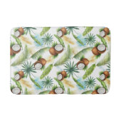 Waterverf Tropisch kokospatroon Badmat (Voorkant)