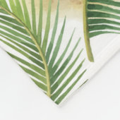 Waterverf Tropisch kokospatroon Fleece Deken (Hoek)